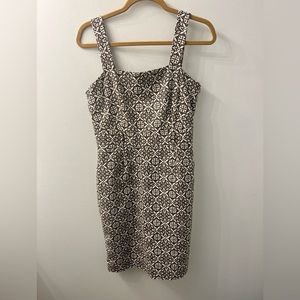Rafaela Brown &’ White Fitted Dress